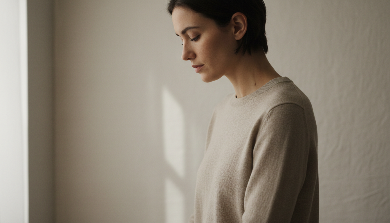 Terapeuta integrativo em ambiente de trabalho, representando o cansaço silencioso de sustentar ética no mercado holístico